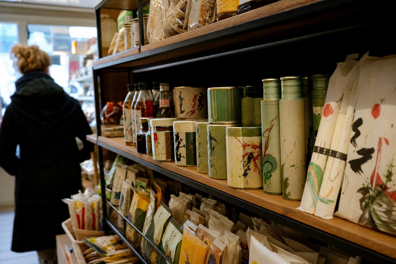 海外の食料品店に並ぶ日本の商品