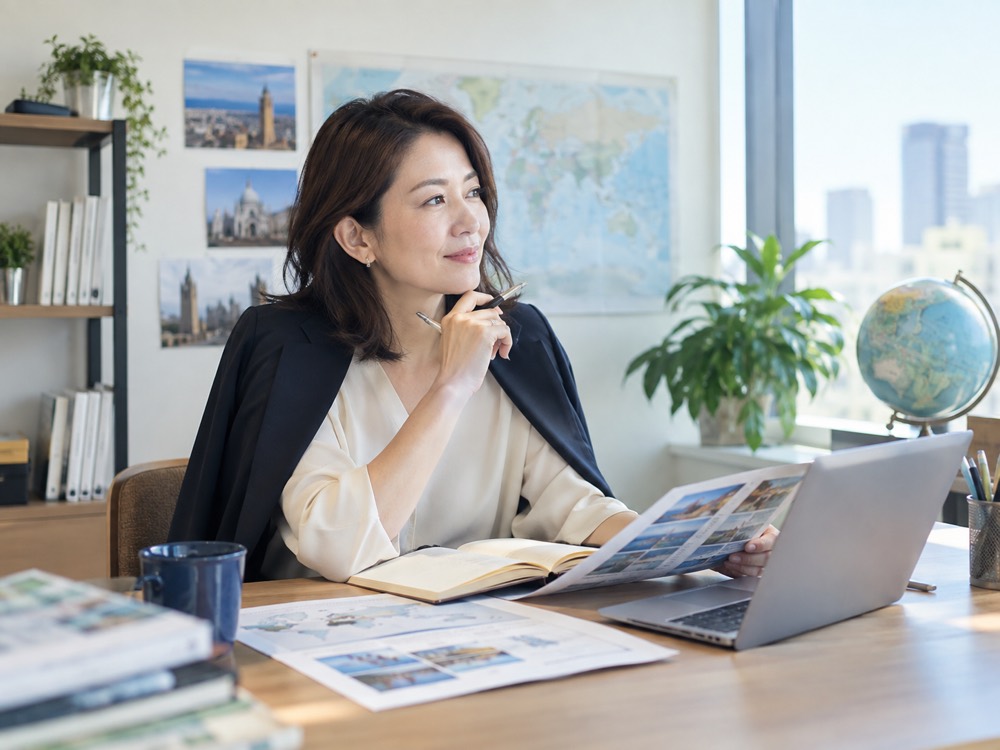 海外の情報を調べる事業者のイメージ