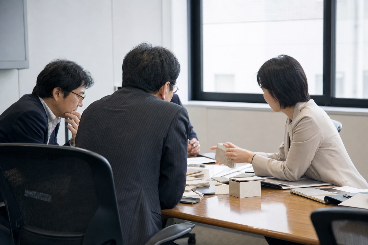 経営者同士の商談の様子